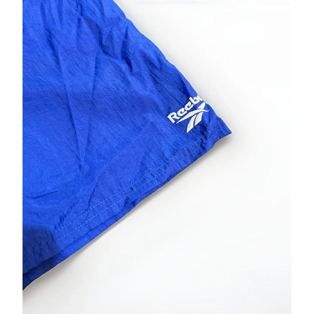 Reebok Men's Blue Solid Swim Shorts XL Drawstring Elastic Waist Mesh Lined